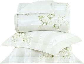 Kit Colcha Queen Buddemeyer Gran Percalle Blanche Estampado 3 peças