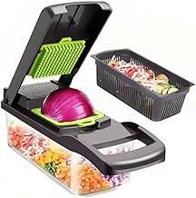 Fatiador Cortador Ralador De Legumes Frutas Verduras Kit Completo 16 Peças Pot Acvrílico Laminas Aço Inox Para Saladas Acessório Para Cozinha DUPIN