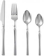 Conjunto de Talheres 24 Peças Aço Inoxidável Premium - 6 Facas, 6 Garfos, 6 Colheres, 6 Colheres Chá para Casa, Restaurante, Casamento, Festas - Presente Elegante