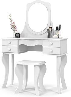 Penteadeira 4 Gavetas Com Banco Princesa Branca