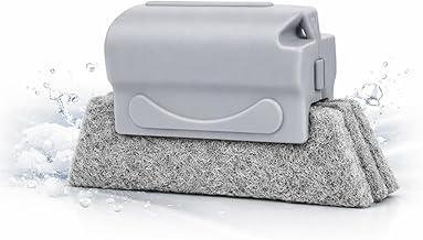 Escova de Limpeza Multiuso para Cantos e Trilhos Cerdas Firmes, Ideal para Janelas, Portas, Ralos, Rejuntes e Áreas de Difícil Acesso Compacta, Durável e Ergonômica (Cinza)