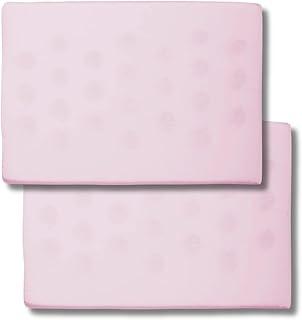 Kit 2 Travesseiros para Bebê Antialérgico Rosa Menina, 29x19x3cm, Espuma de Poliuretano com Ventilação, Algodão, 0-12 Meses