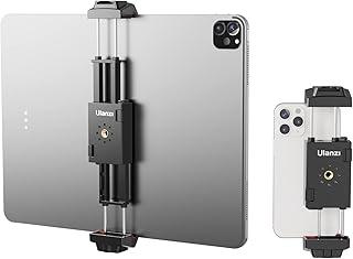 ULANZI Suporte para tripé de telefone ST-29, adaptador universal 2 em 1 para smartphone com suporte para sapato frio, grampo de extensão de 6,6 cm a 22,7 cm compatível com iPad, iPhone