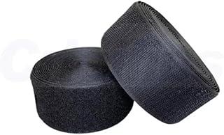 Fecho De Contato Macho e Femêa Costurável Fita Fixadora Velkro 50mm (Preto, 1 Metro)