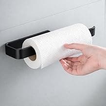 Suporte Adesivo Sem Furo, Porta Papel Toalha, Filme Plástico, Pano de Prato, Multiuso para Banheiro e Cozinha, 34cm, Fixação Forte Acrílica