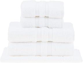 Buddemeyer Jogo de Toalhas Algodão Egípcio Gigante Branco 5 peças