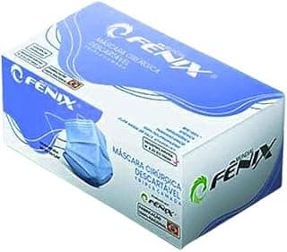 Máscara Descartável Fenix Adulto cor Branca 50 unidades