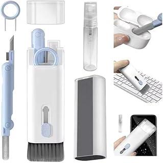 Escova Macia Limpa Teclado PC 7 em 1 – Kit escova Limpadora para eletrônicos Teclado, Fone de Ouvido, Caixa de Carregamento, Celular e Notebook