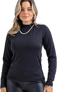 Blusa Térmica Feminina Gola Alta Slim VTM - Manga Longa, Segunda Pele para Outono/Inverno em Poliéster e Elastano