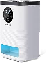 Yesop Desumidificador De Ar Ambiente Eletrico Antimofo 1400ml Portátil E Com Tela Led Digital Exibição Sensível Ao Toque Yesop