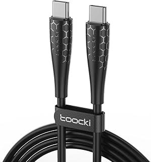 Cabo Toocki Knockout USB C 60W 5A com Suporte a Carregamento Rápido - Compatível com Android, IPhone 15 e MacBook (Preto, 1 Metro)