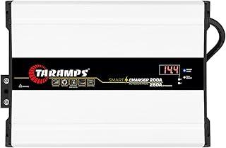 Taramps Fonte Automotiva 200 a 280 Amperes Smart Charger 200A Carregador De Baterias Inteligente Bivolt automático 127/220V AC com voltímetro tensão de saída 12,6V 13,8V e 14,4V