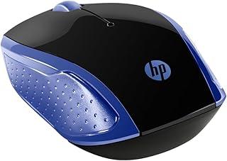 Mouse sem Fio HP 200 Oman - com Sensor Óptico de até 1000 DPI, Ambidestro, Conexão Wireless com Receptor Nano de 2.4GHz e até 10 m de Distância, Azul (2HU85AA)