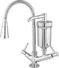 Torneira Cozinha Filtro Flexível Bancada Luxo Jato Duplo Cone Cromado