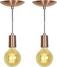 Kit 2 Pendente Tubo Cilindro Alumínio Cobre Fio 1.20m