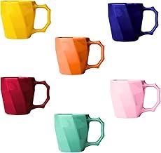Jogo de Xícaras de Café Cerâmica Louça 120 ml Cores Variadas Kit 6 unidades (Multicolorido)