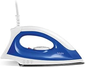 Ferro de Passar a Seco Iron Force Elgin Super Leve Branco e Azul Base Antiaderente 110V