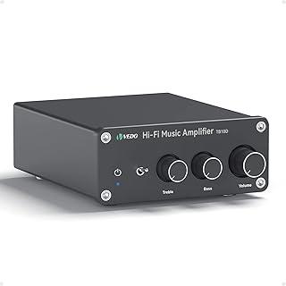 Amplificador Estéreo Mini Hi-Fi VEDO TB10D 100W x 2, Classe D, Chip TPA3116, Controle Graves/Agudos, Fonte Inclusa, Compatível Caixas de Som Home Theater Sala Escritório
