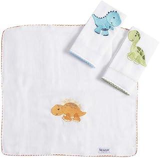 Biramar Baby Boquinha Fralda Cremer 3 Peças Para Bebê Dinossauro Dos Bês Multicor