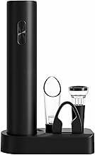 Abridor de Vinho Elétrico AUTOMÁTICO 4 em 1 Kit Premium com Aerador Cortador e Rolha a Vácuo (Pilhas AA)