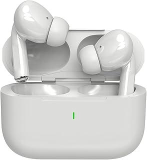 Bettdow Fone de Ouvido Bluetooth 5.3 com Cancelamento de ruído por IA, Graves Poderosos, 36H de Reprodução, Carregamento Tipo C, Fone sem fio TWS, para iOS Android (Branco)
