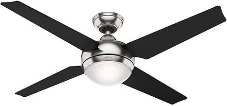 Ventilador de Teto Hunter Fan Sonic Preto 4 pás com luminária 220V