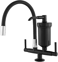 Torneira Gourmet Com Filtro para Cozinha Preta de Bancada Mesa