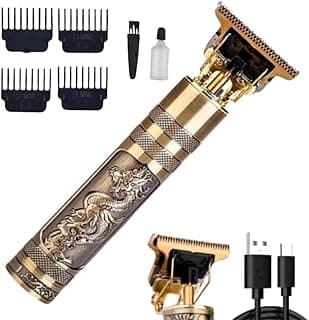 Máquina de Barbear e Cortar Cabelo Profissional Sem Fio Recarregável Lâminas de Aço Inoxidável Design Dragão Aparador Multifuncional com 10% de desconto por R$ 44,91 na amazon