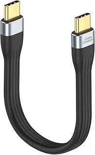 CableCreation Cabo USB-C curto de 0,15 metro, Cabo de carregamento rápido USB-C para USB-C PD para MacBook Pro Air, iPad Pro, Chromebook Pixel, Galaxy S22, Preto