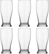 Copo de Cerveja Tulipa 200 ml de Vidro – Kit com 6 Unidades | Design Clássico, Transparente e Sofisticado para Cervejas Pilsen, Lager e Weiss