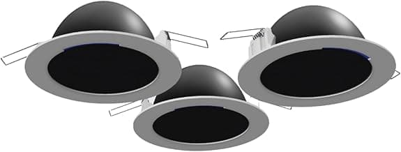 Splin Kit com 3 unidades de Suporte Stand De Teto de Embutir para Amazon Alexa Speaker Echo POP - Modelo Light- Circular (branco) (3)