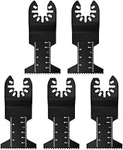 Jogo de 5 Lâminas para Serra Oscilante de Uso Geral, Corte para Madeira, Cor Preto