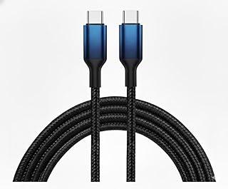 Cabo USB-C para USB-C 60W Power Delivery Nylon Trançado 1 Metro – Carregamento Rápido e Transferência de Dados – Compatível com iPhone 15, MacBook, iPad, Samsung Galaxy, Android, Notebook e Tablet