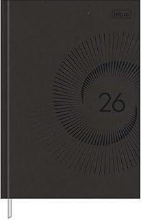 Tilibra - Agenda Executiva Costurada Diária 14,5 x 20,5 cm Prátika Preta 2026