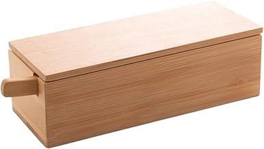 LYOR - Manteigueira de Bambu com Espátula Verona - Dimençõe: 18cm x 7cm x 5cm - Elegância e Praticidade em Sua Mesa