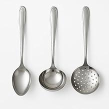 Kit 3 Utensílios de Cozinha Escumadeira Concha e Colher Resistentes e Ergonômicos para Uso Diário em Diversos Pratos