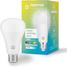 Smart Lâmpada Wi-Fi RGB LED 10W, Cores Mais Vibrantes (até 16 milhões de combinações), Branco Quente e Frio, 1100 Lúmens, Bivolt, Positivo Casa Inteligente, Compatível c/Alexa e Google Assistente com 51.94% de desconto por R$ 62,00 na amazon