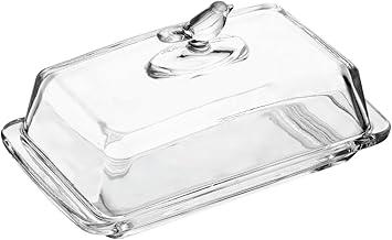WOLFF - Manteigueira Retangular com Tampa Bird 18cm x 10cm x 9cm Cristal Ecológico
