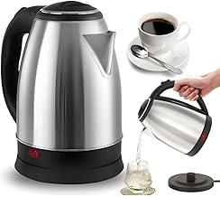 Jarra Elétrica Inox 1,8L - Chaleira Elétrica Rápida, Base 360°, Desligamento Automático, Água Quente para Café, Chá e Bebidas Quentes 220V - Shop100