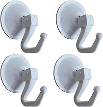 Kit 04 Ganchos Cabide com Ventosa de Pressão 6x5cm Multiuso, Ganchos Removíveis Sem Perfuração, Sem Parafuso, Sem Prego, Alta Fixação, Resistente e Durável