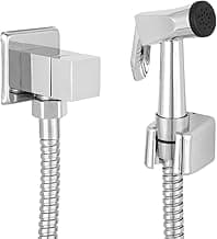 Ducha Higiênica Quadrada Completa 100% em Metal Cromado, Alta Durabilidade e Design Sofisticado. Ideal para Banheiros Modernos, Prática e Funcional - Life Metais