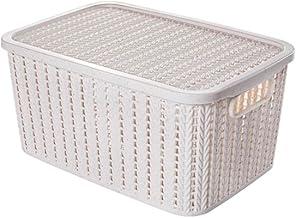 Caixa 4, 7 L com Tampa Trama, Plasútil, Branco