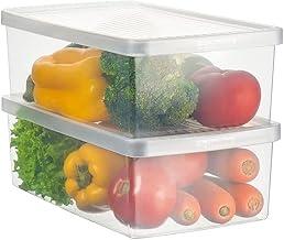 Ordene - Conjunto com 4 Organizadores Plástico Médio de 6,9 L para Frutas e Hortaliças, Tamanho M, Cor Transparente, Linha Utti