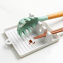 Descanso de Colher e Tampa de Panela com Suporte para Talheres – Organizador de Cozinha com Bandeja Coletora