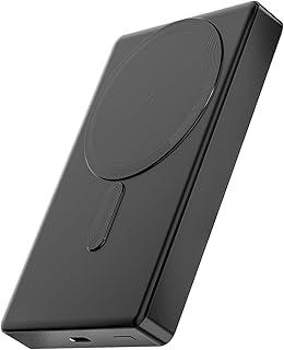 Basike Power Bank, 10000mAh Carregador Ultrafino e Portátil Universal por Indução, PD20W Carregamento Rápido, Compatível com MagSafe, 1 Saída USB C (Preto, 10000mAh)