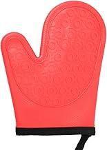 Luva Térmica Silicone p/Cozinha. Luva Silicone Proteção contra Utensílios Quentes. Luva Ambidestra, Use em Qualquer Mão (Vermelha)