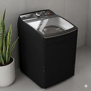 Capa Maquina De Lavar Lavadora Brastemp 14kg Bwk Bwr Bwf Bwj Abertura Superior em Zíper