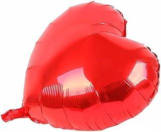 Kit 10 Balões Coração Metalizado Vermelho 18" (45cm) | Decoração de Festas, Aniversários, Casamentos