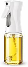 Borrifador Spray Azeite Vinagre Óleo de Vidro 220 ml Pulverizador Culinário Dosador para Air Fryer Cozinha Gourmet (Branco)