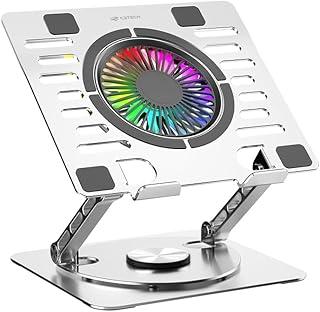 C3Tech Base refrigerada Gamer para Notebook, NBC-1000SI 17,3", Cinza, com rotação de 360°, Ajustes de inclinacao, com iluminacao RGB em 10 modos